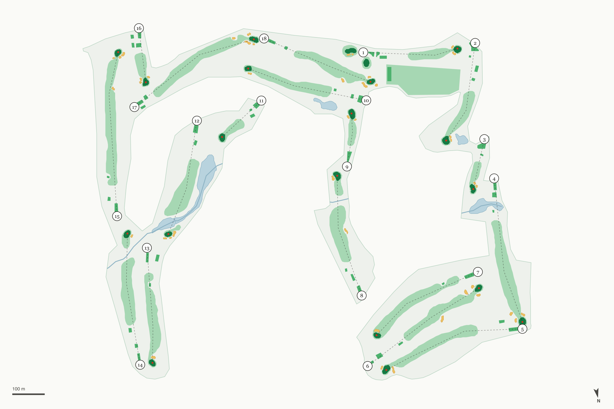 Map of Lake Wildwood Golf Course