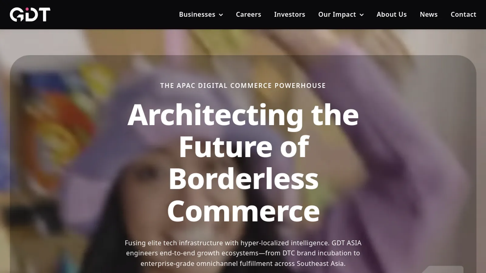 Screenshot of the GDT GROUP Ltd. homepage