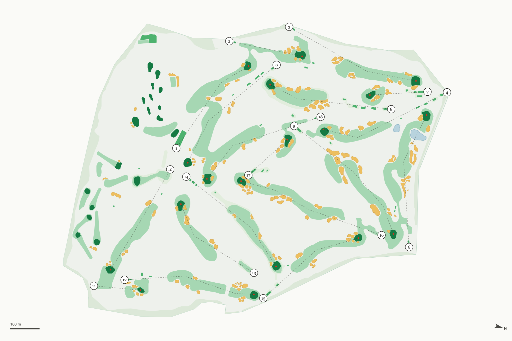 Map of Shinnecock Hills Golf Club
