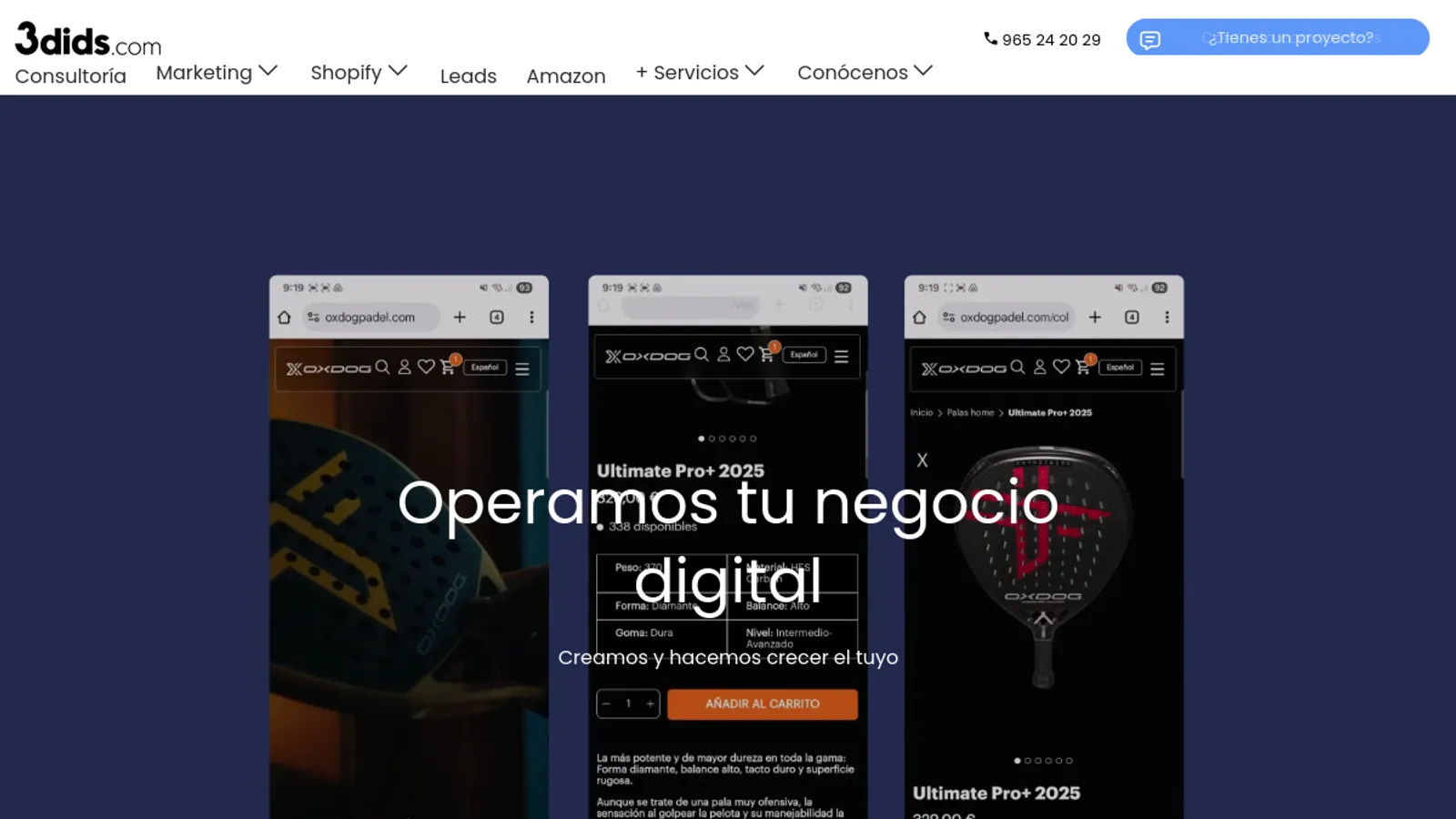 Screenshot of the 3dids homepage