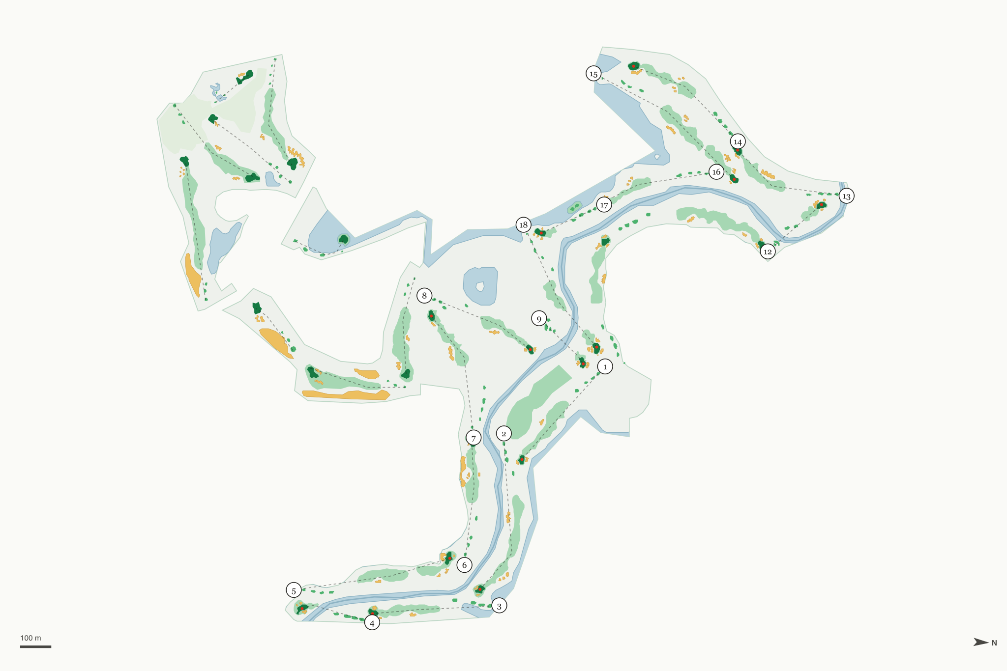 Map of Pelican Lakes Golf & Country Club
