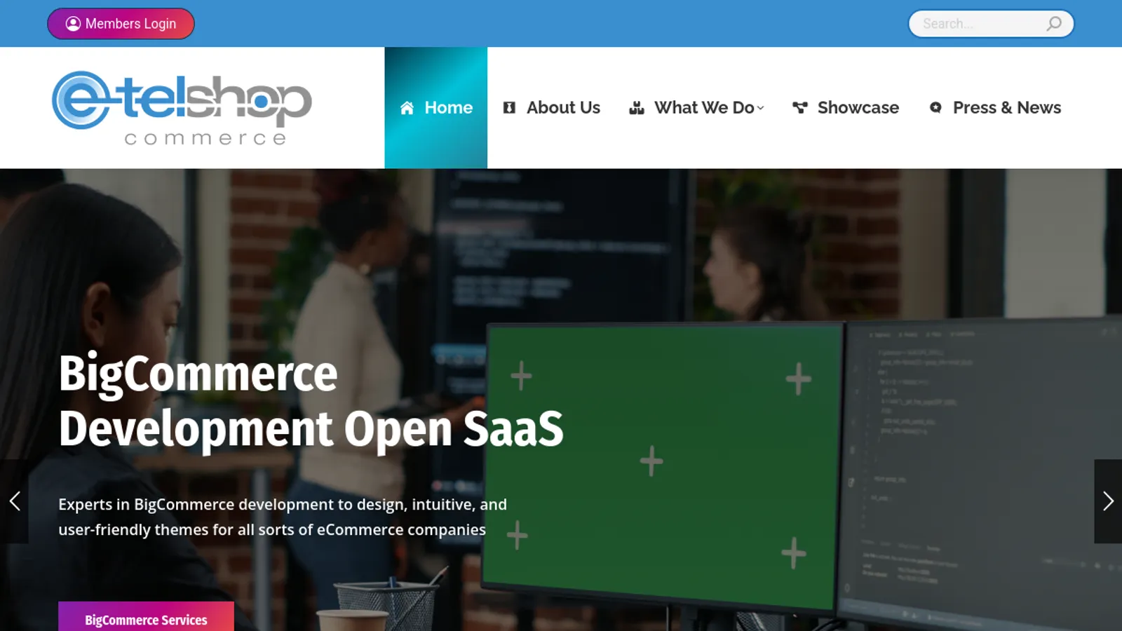 Screenshot of the eTelshop America Inc homepage