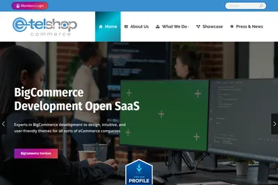 Screenshot of the eTelshop America Inc homepage