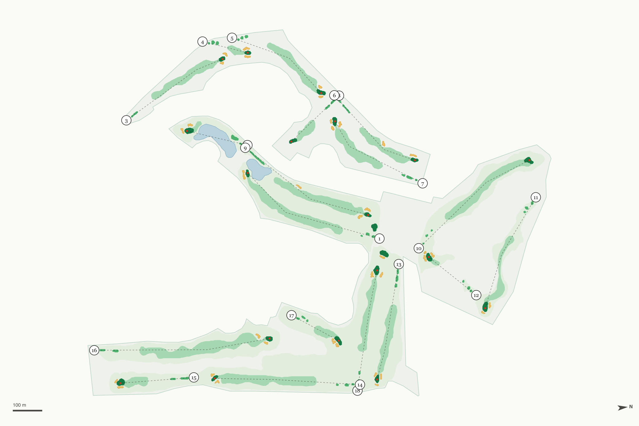 Map of Mission Lakes Country Club