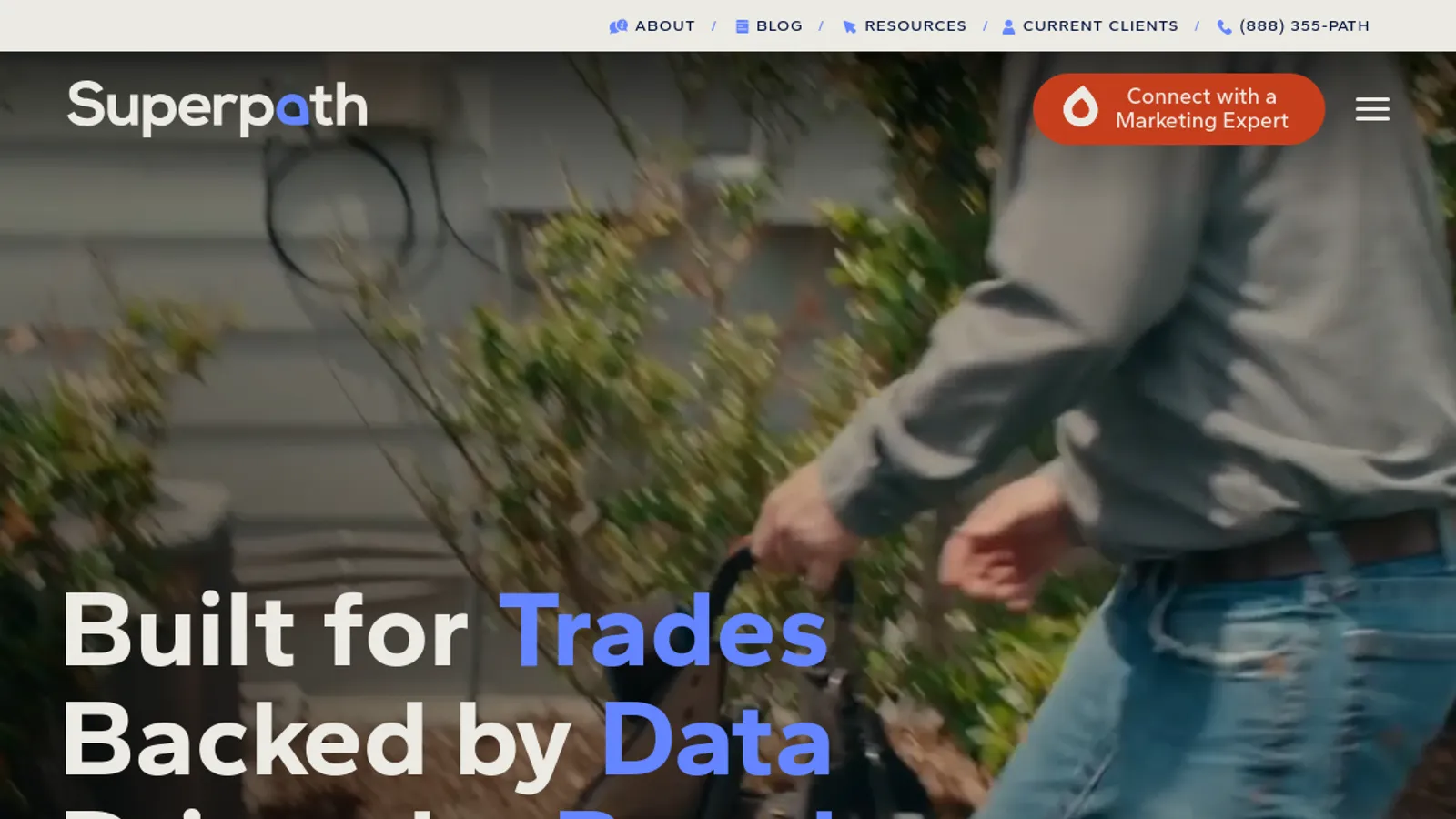 Screenshot of the Superpath homepage