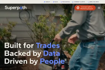 Screenshot of the Superpath homepage
