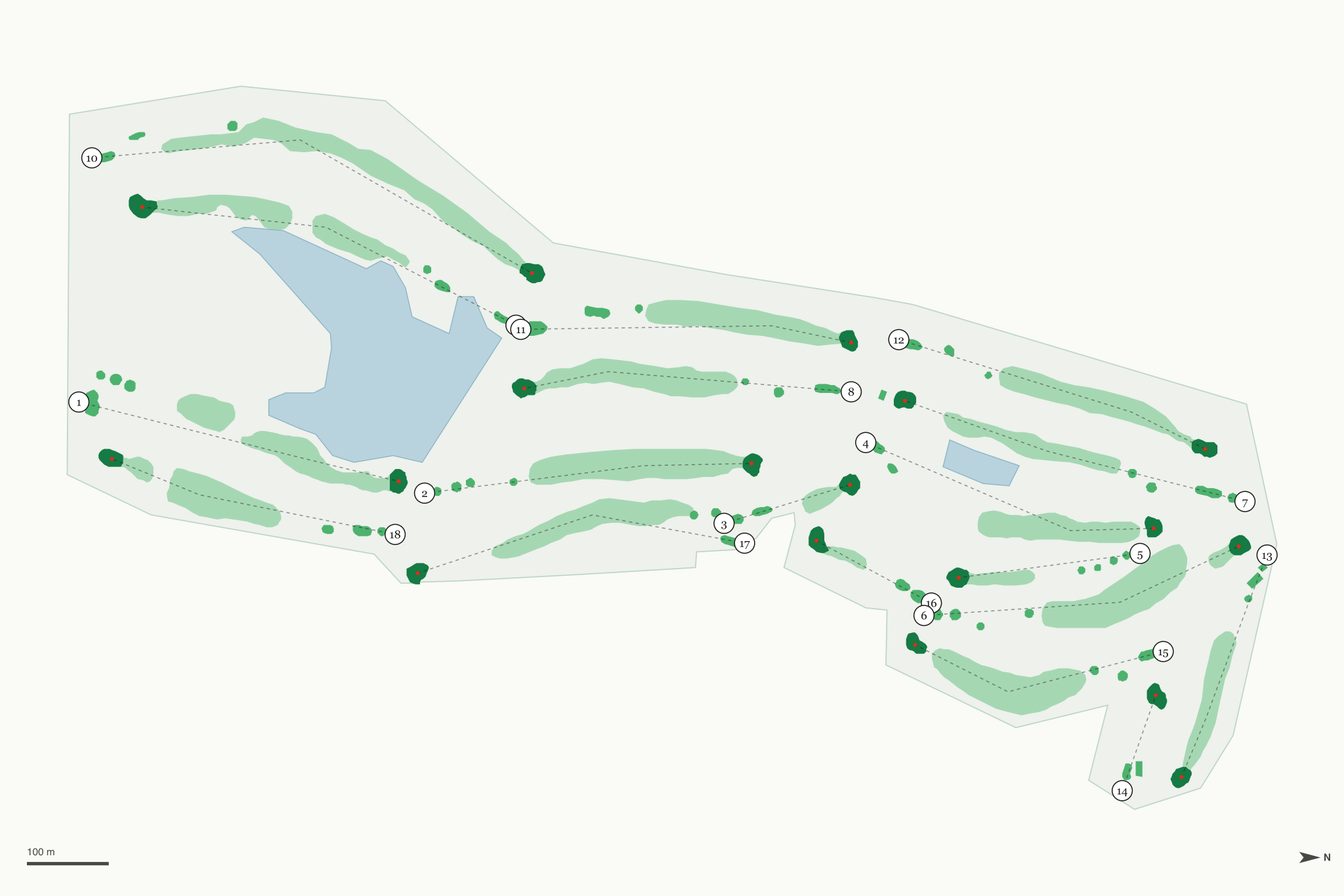 Map of Hidden Valley Golf Course