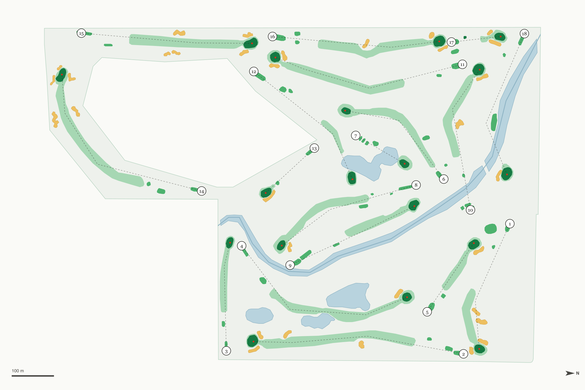 Map of RiverEdge Golf Course