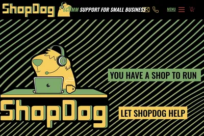 Screenshot of the ShopDog homepage
