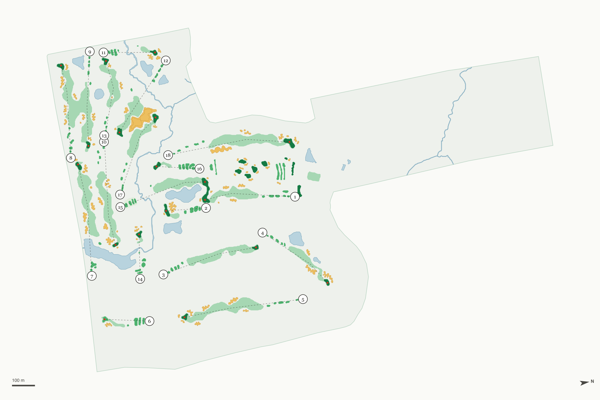 Map of Twin Lakes Golf Club