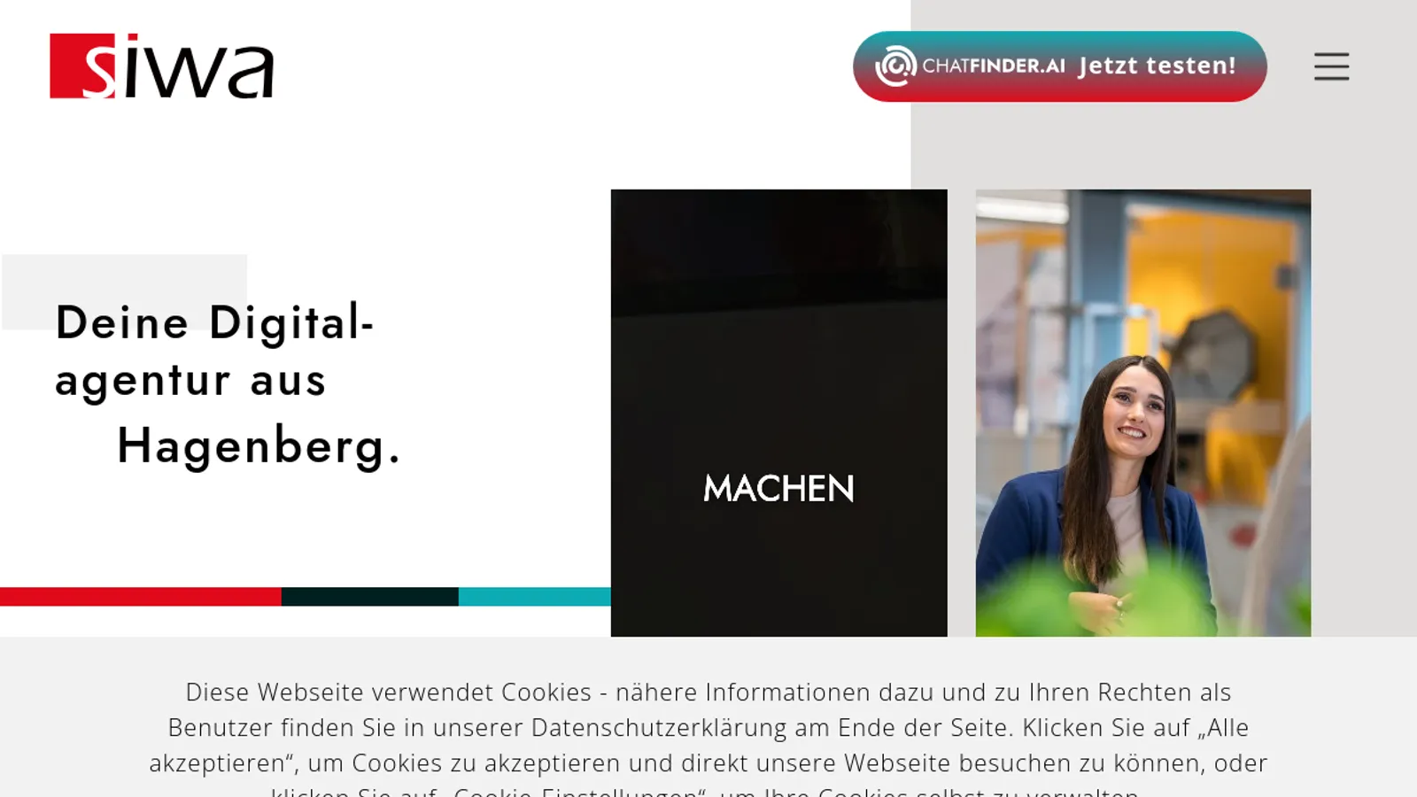 Screenshot of the SIWA Online GmbH homepage