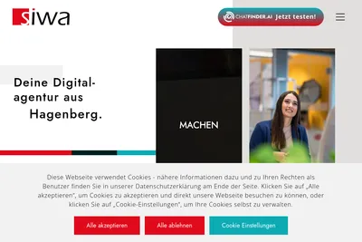 Screenshot of the SIWA Online GmbH homepage