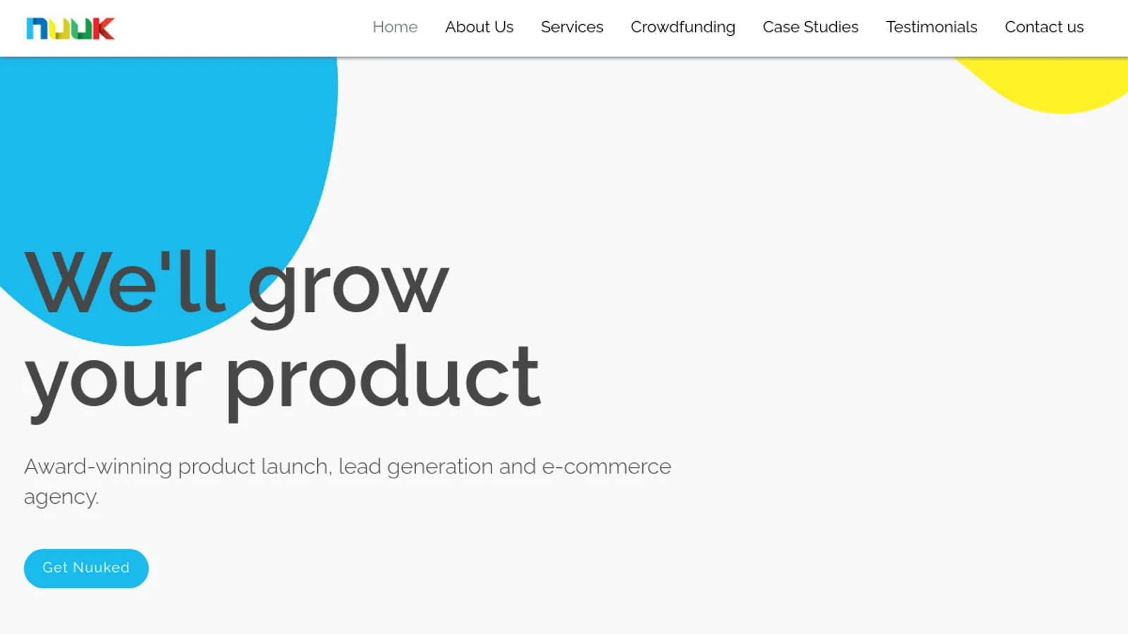 Screenshot of the Nuuk Digital Ecommerce Specialists homepage