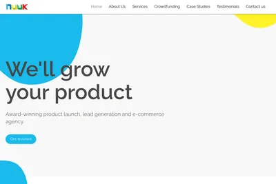 Screenshot of the Nuuk Digital Ecommerce Specialists homepage