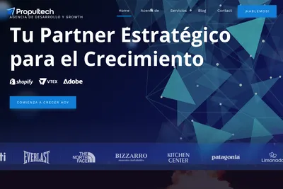 Screenshot of the Propultech homepage