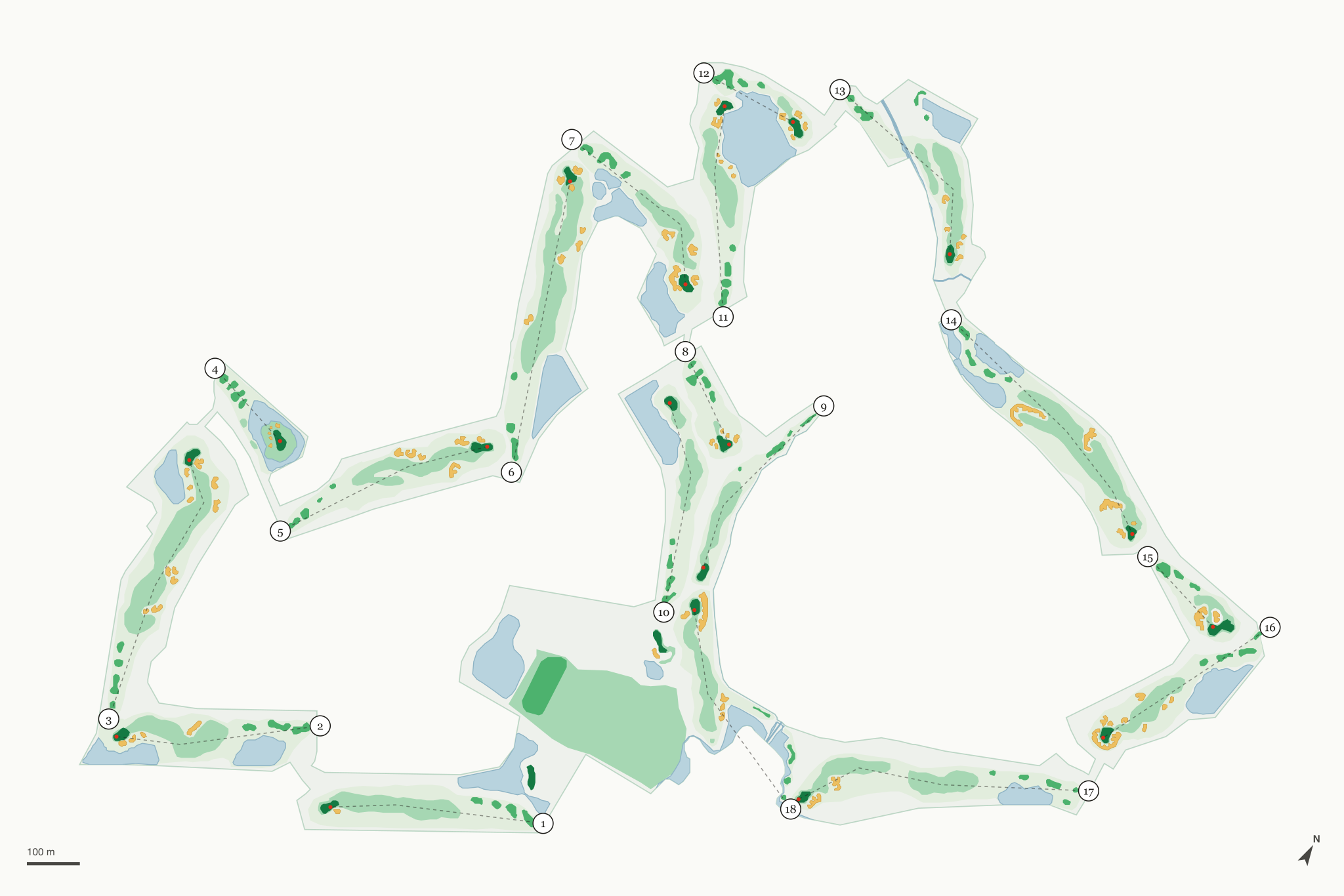 Map of White Deer Run Golf Course
