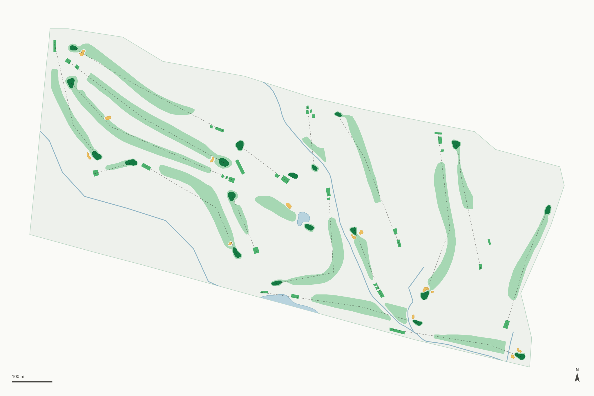 Map of Spring Hills Golf Course