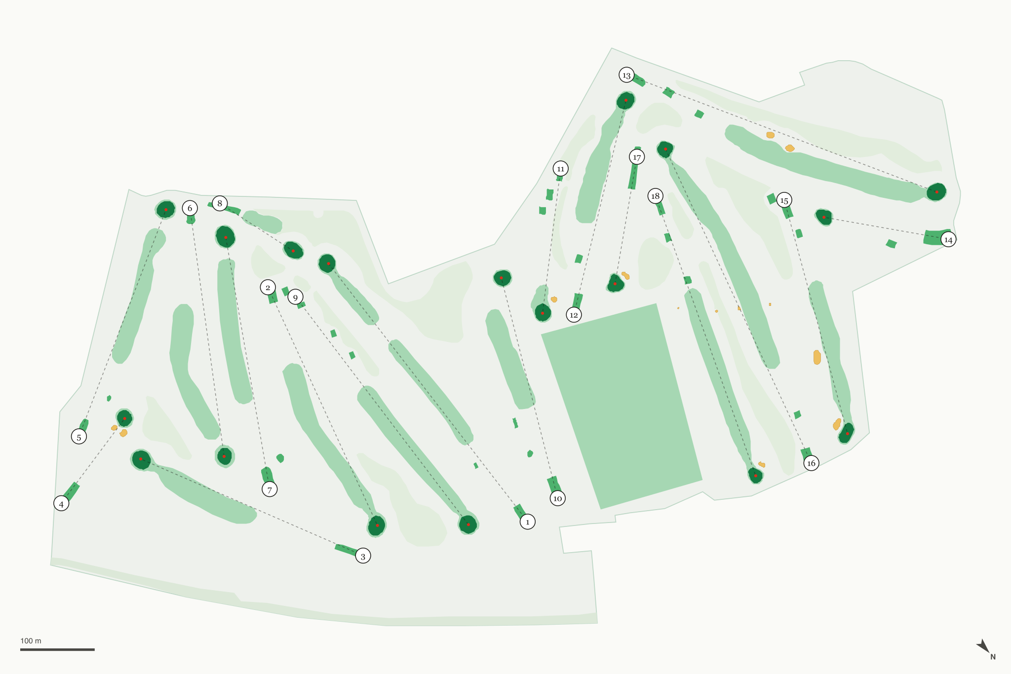 Map of Reeves Golf Course