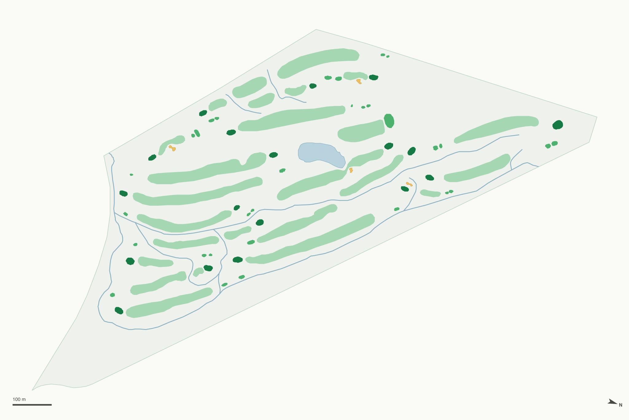 Map of Burnham Woods Golf Course