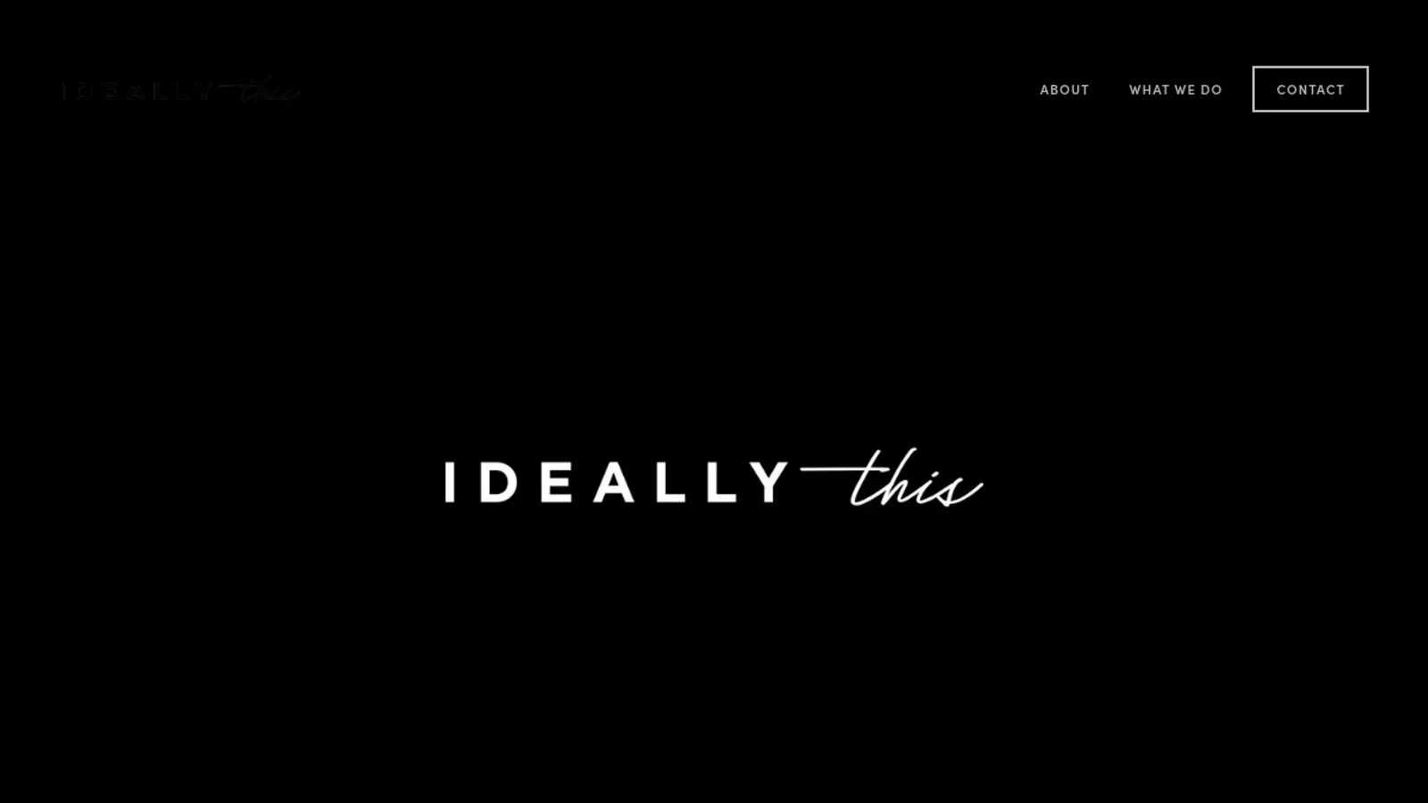 Screenshot of the Ideally This homepage