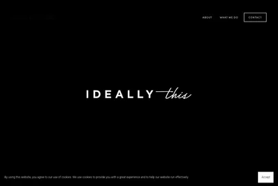 Screenshot of the Ideally This homepage