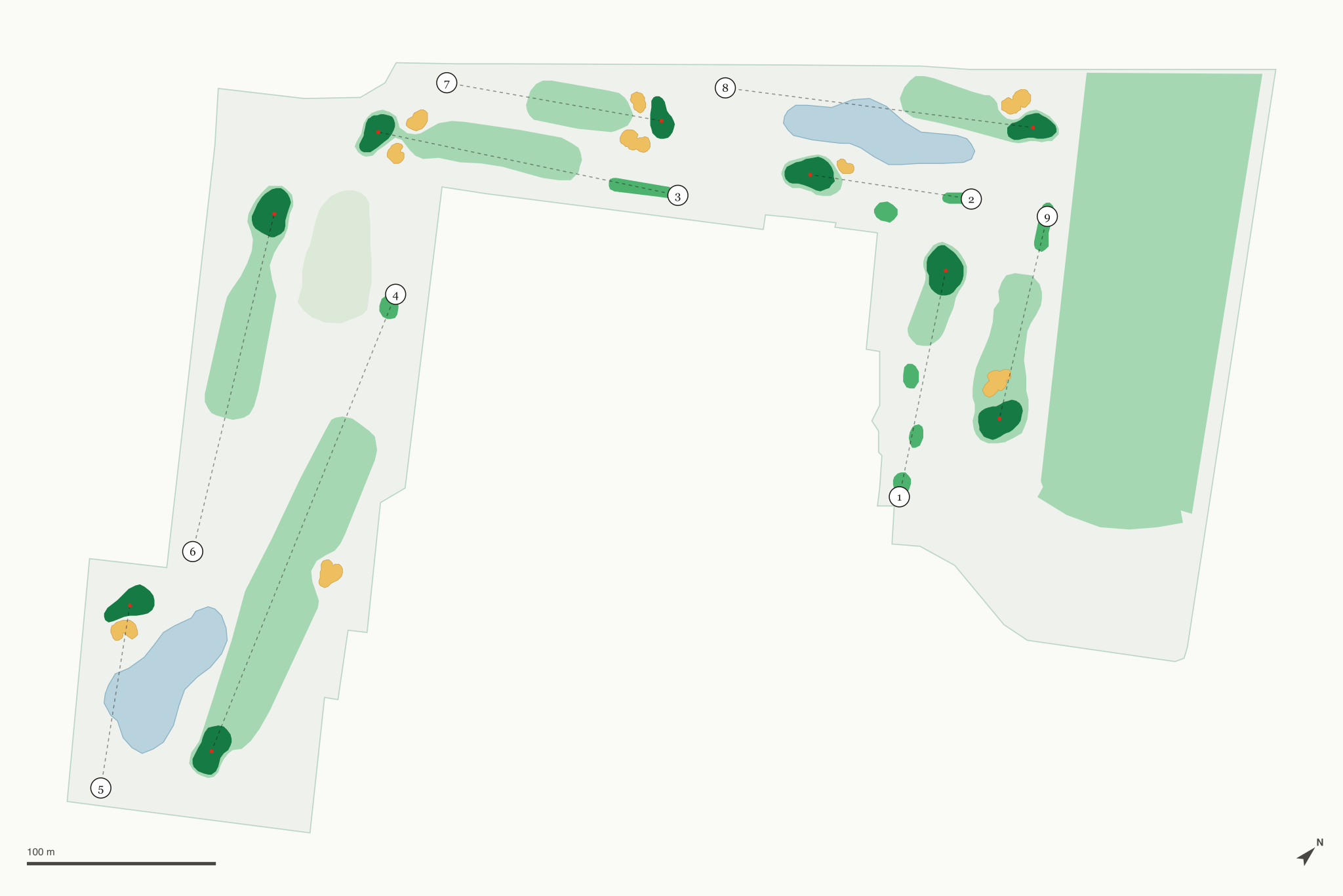 Map of Rancho del Pueblo Golf Course