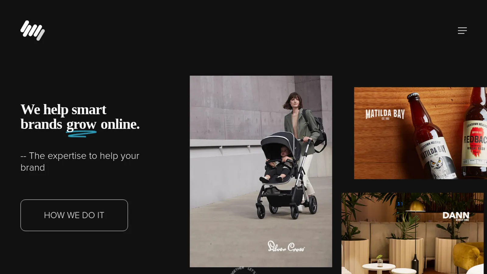 Screenshot of the Nextwave homepage