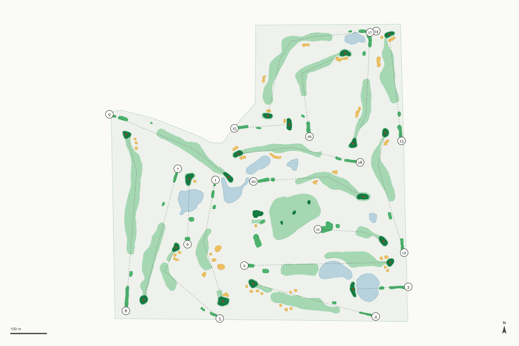 Map of Prairie Woods Golf Course
