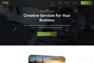Screenshot of the Vital Interactive, Inc. homepage