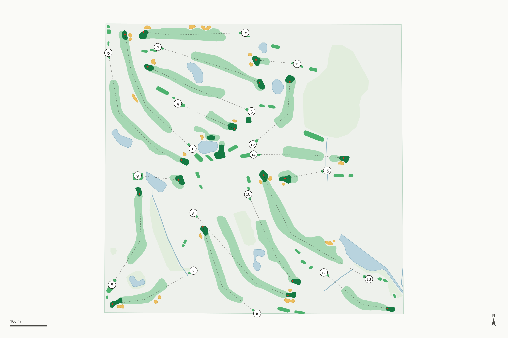 Map of Oneka Ridge Golf Course