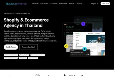 Screenshot of the Stars Commerce homepage