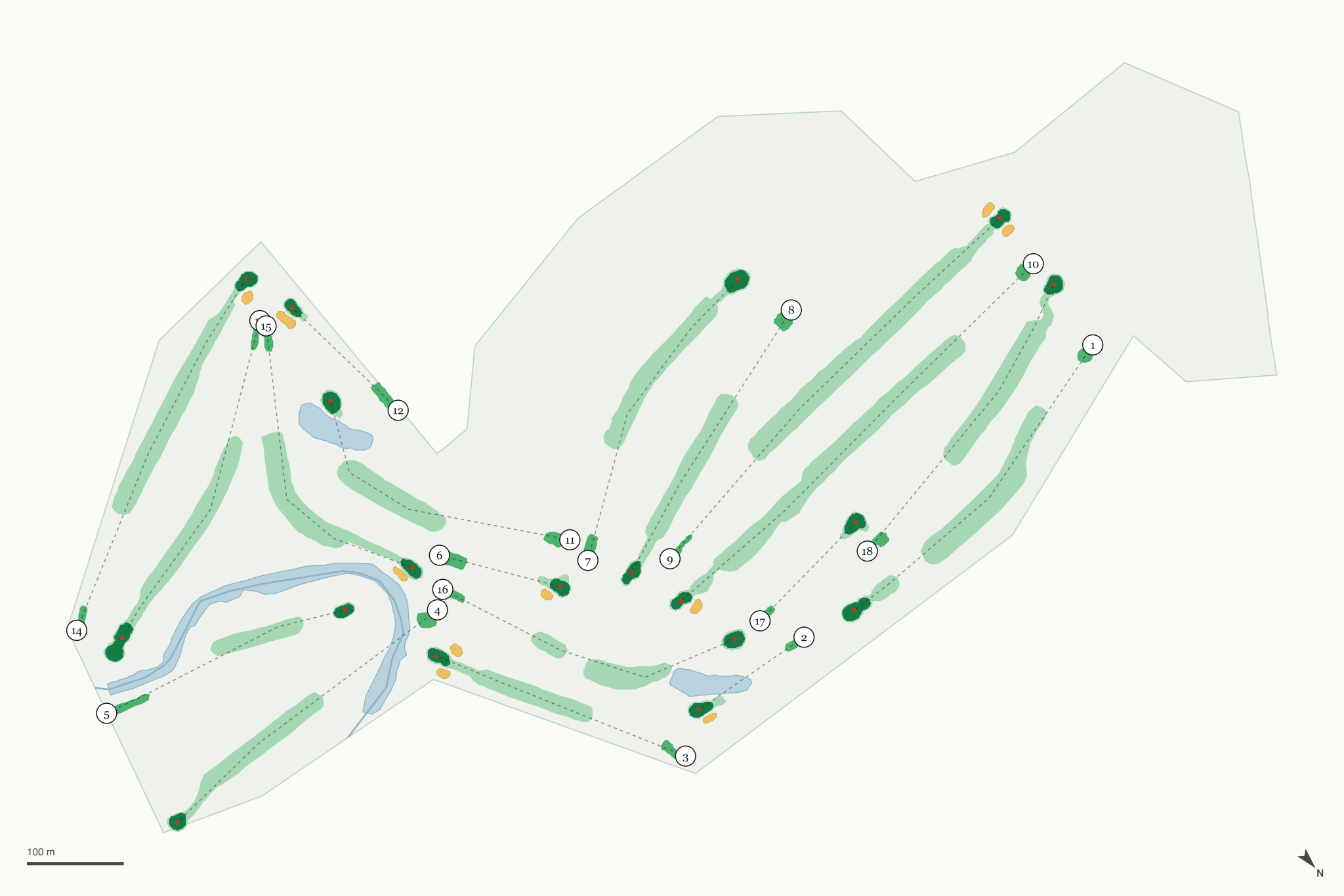 Map of Forest Hills Golf Course