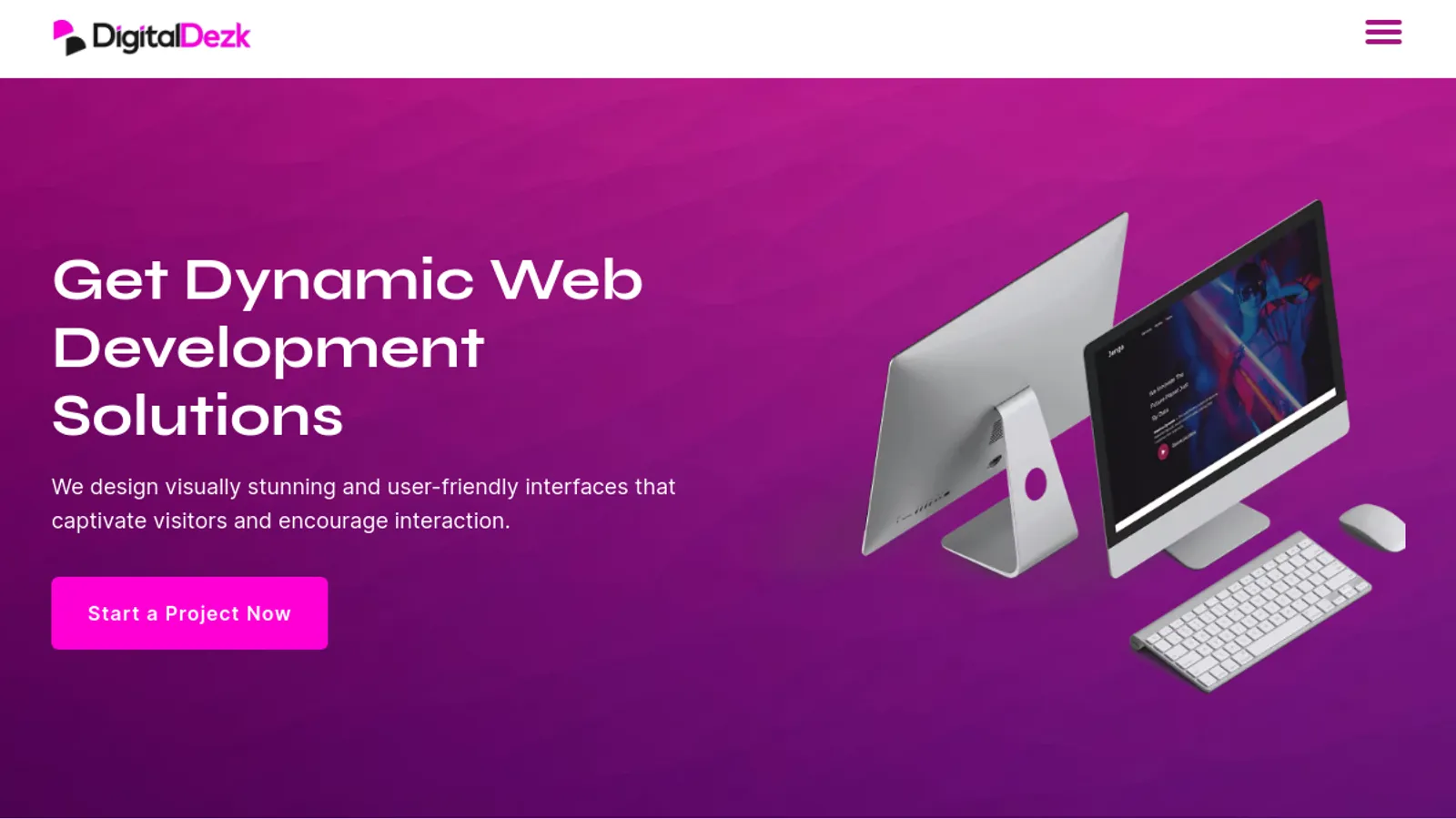 Screenshot of the Digital Dezk INC homepage