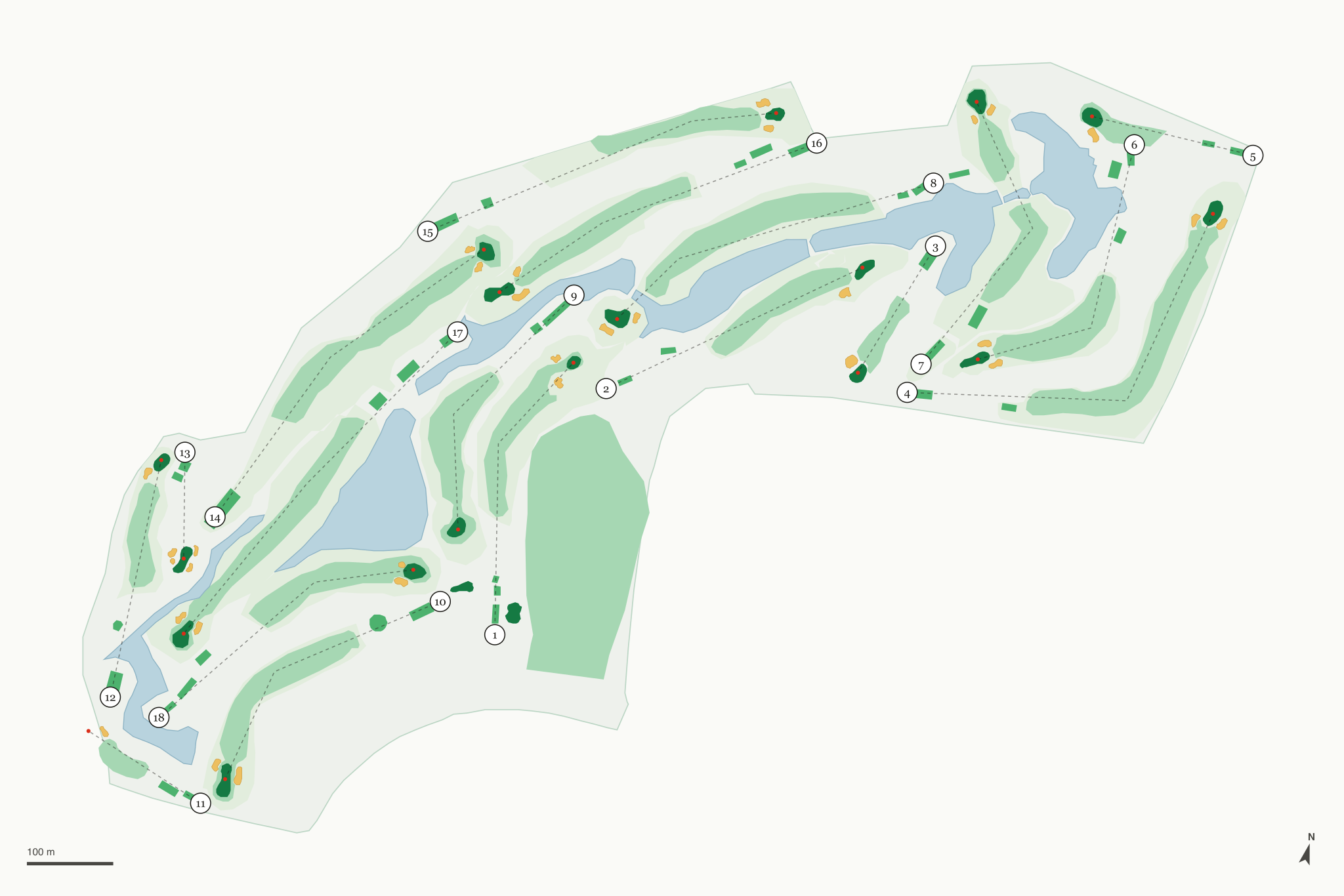 Map of Oceanside Golf Course