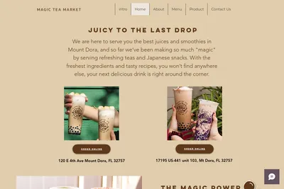 Magic Tea Market website homepage