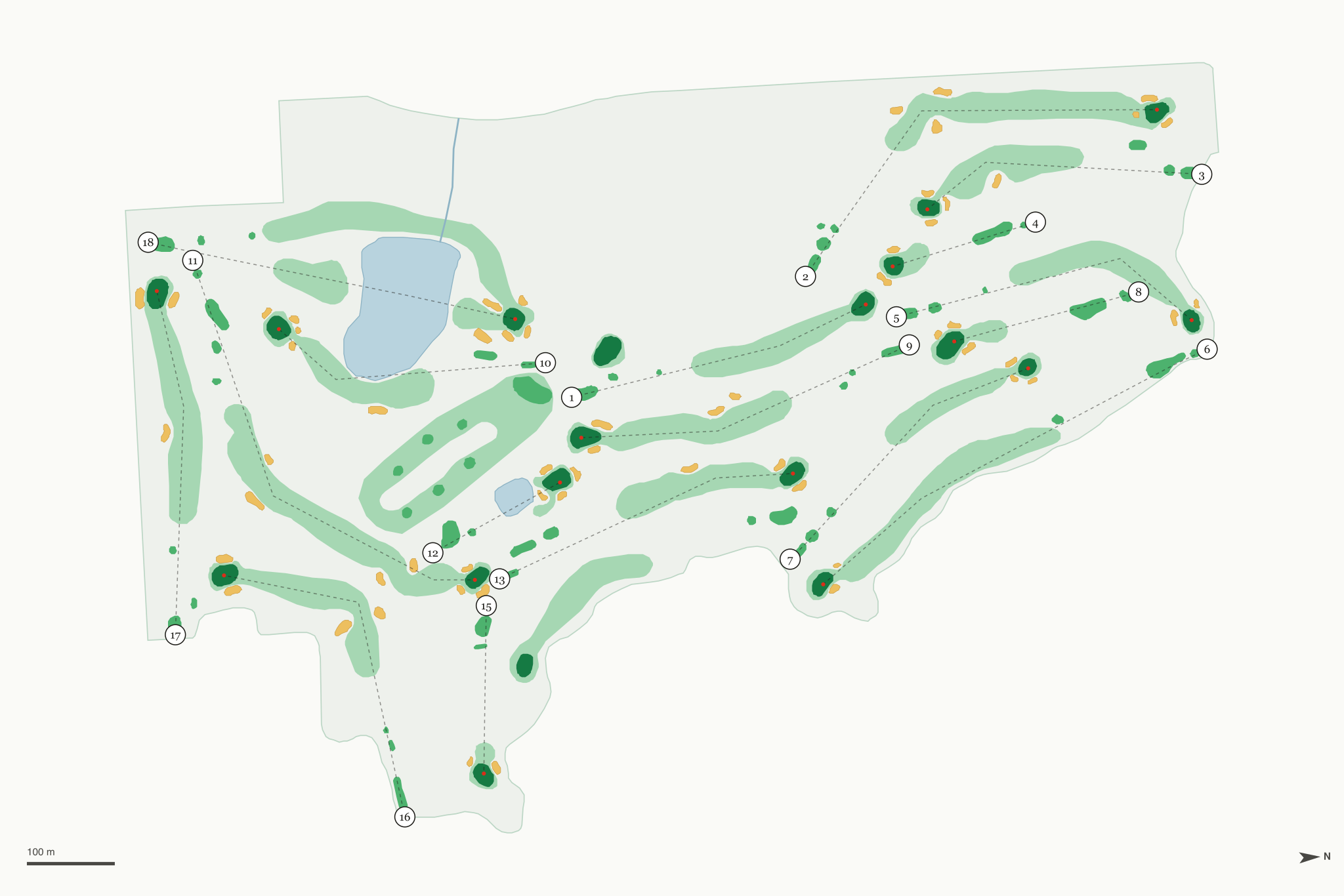 Map of Lick Creek Golf Course