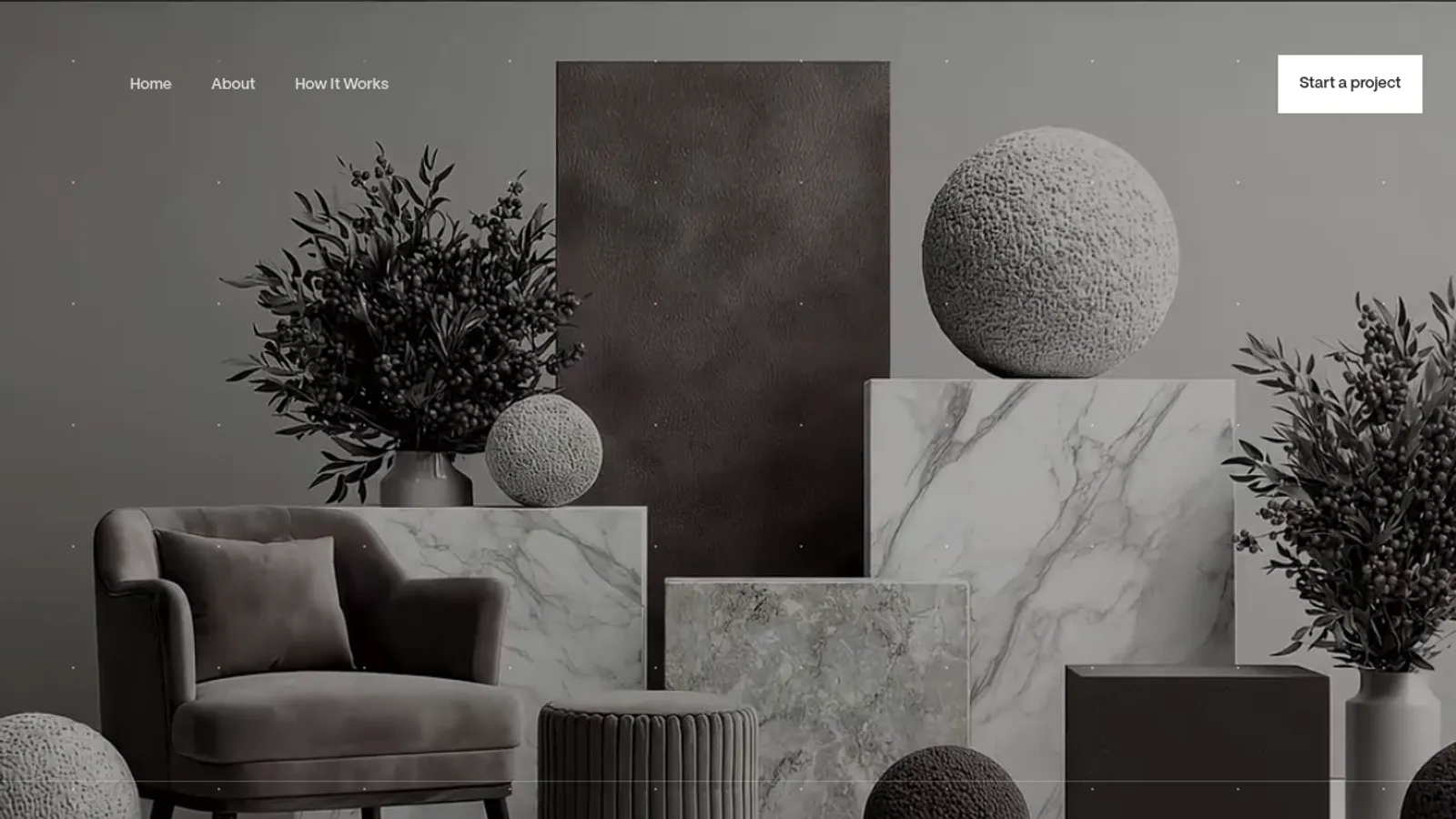 Screenshot of the Rendera homepage