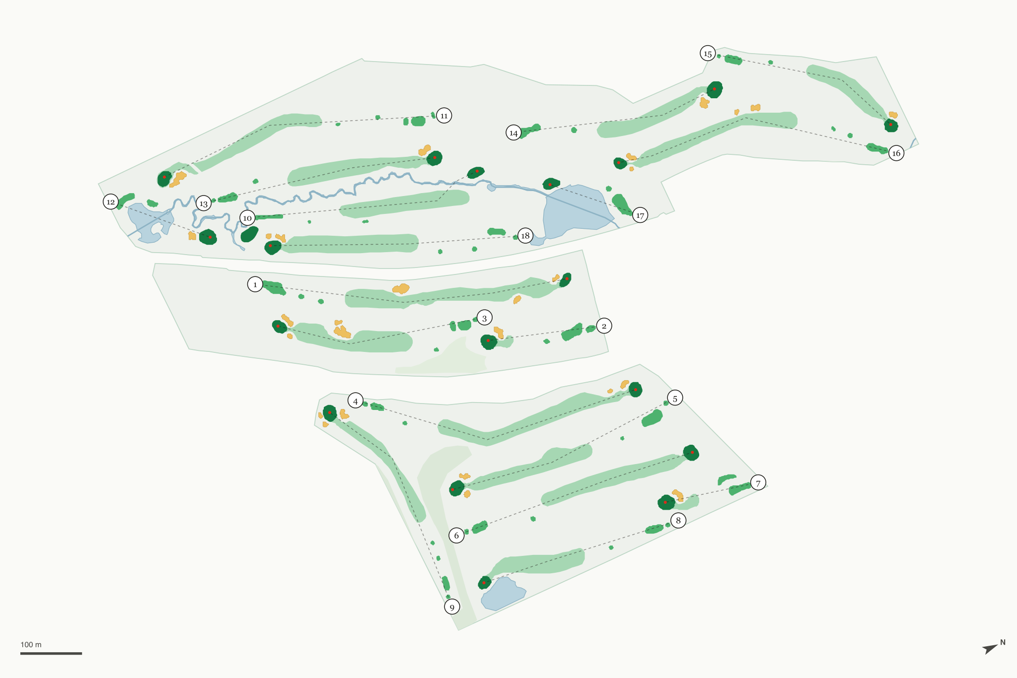 Map of Leslie Park Golf Course