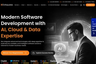 Screenshot of the Dotsquares Ltd. homepage