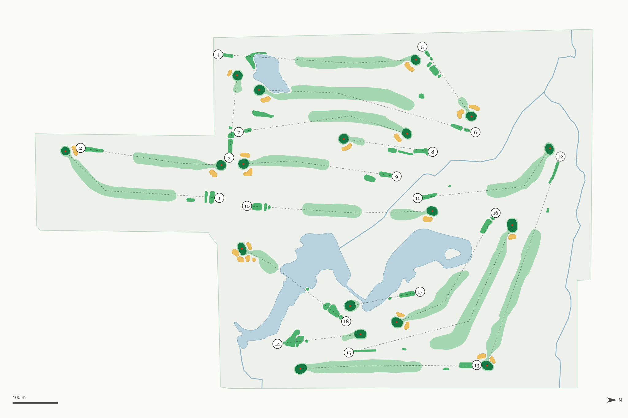 Map of Pine Lakes Golf Club