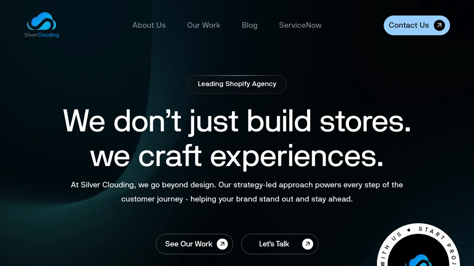 Screenshot of the SilverClouding Consultancy Private Limited homepage