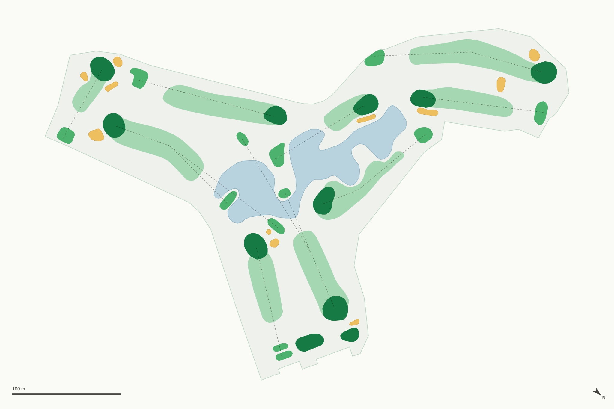 Map of Emerald Greens Golf Course