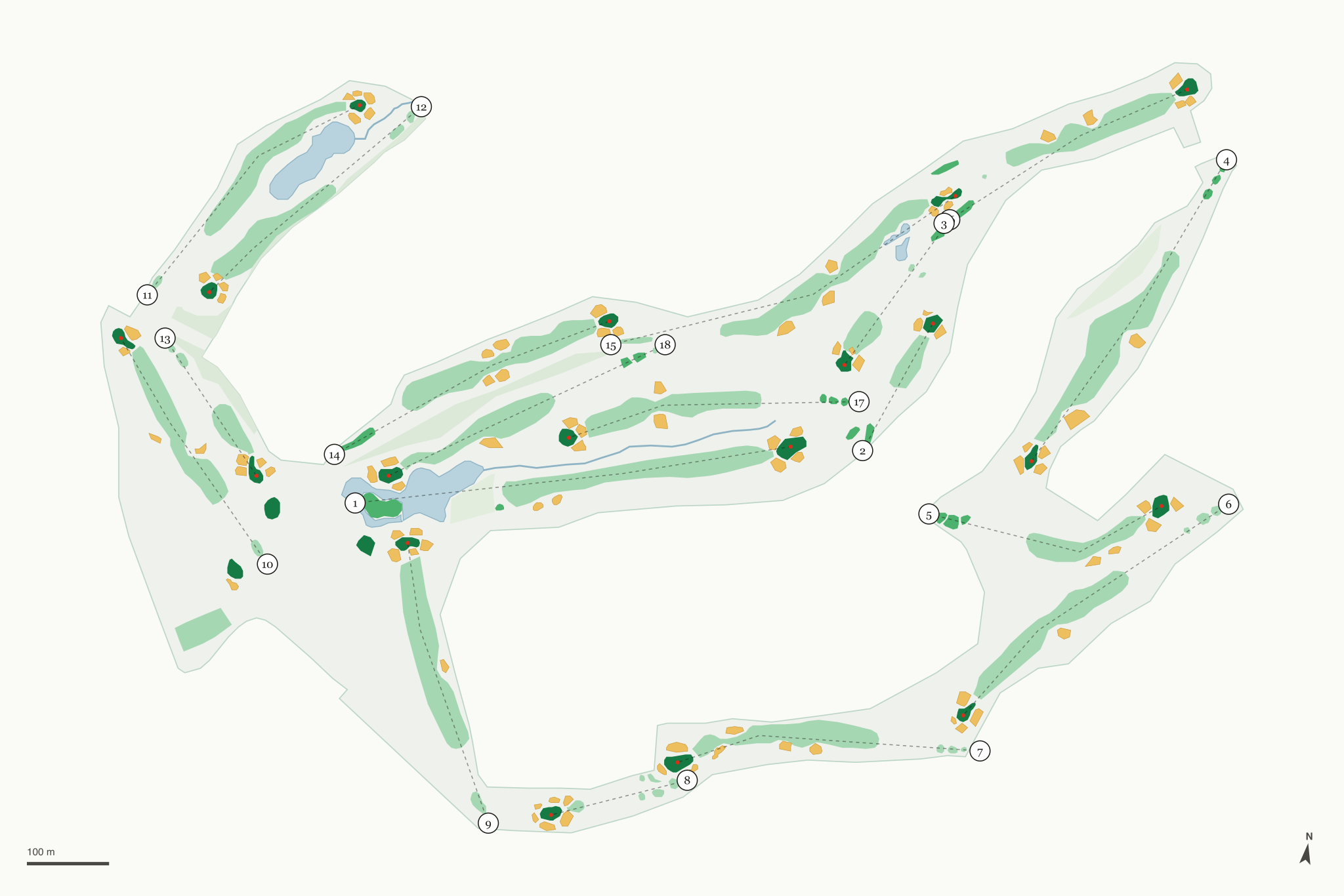 Map of Friendly Hills Country Club