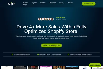 Screenshot of the Crisp Dezign homepage