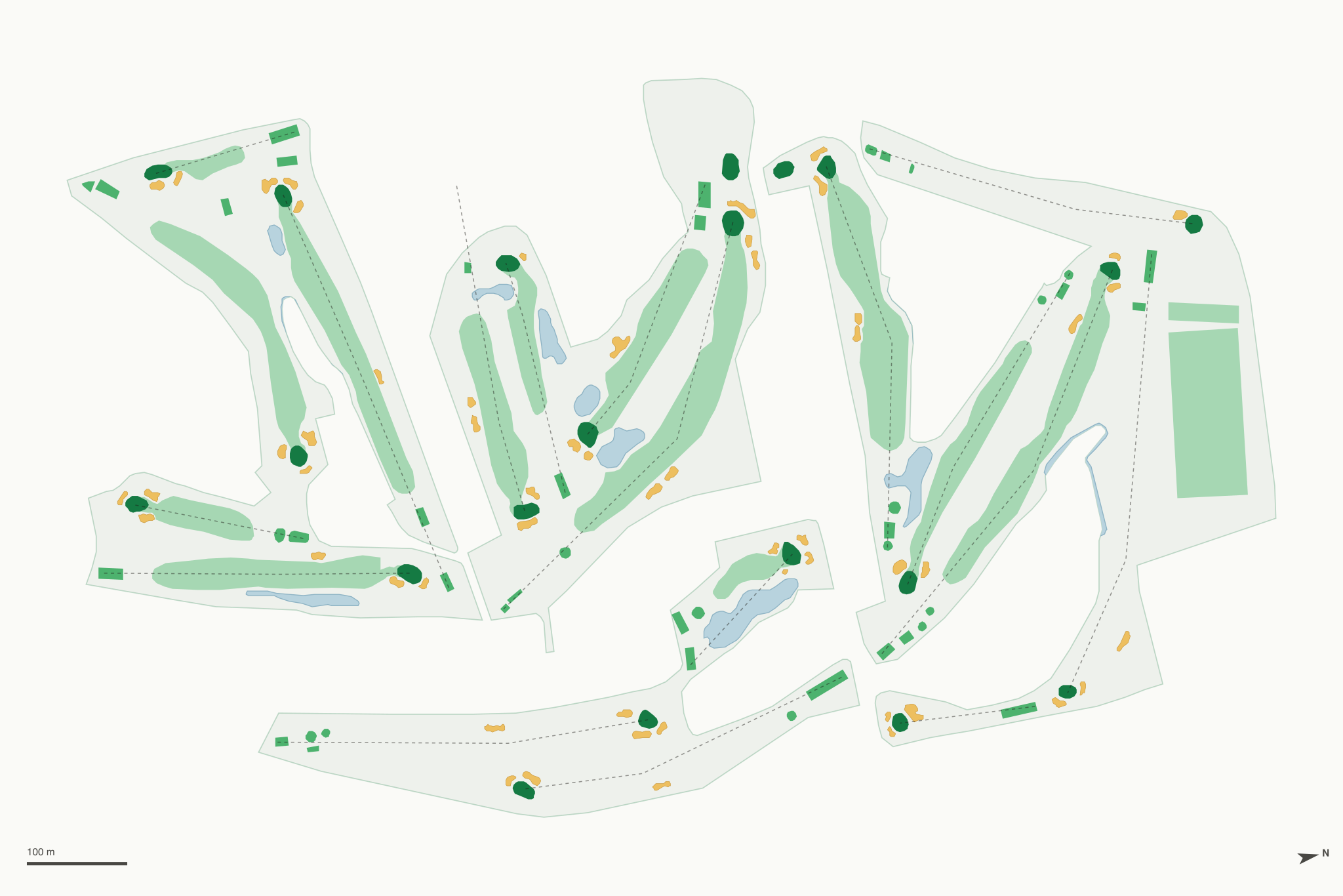 Map of Twin Lakes Village Golf Club