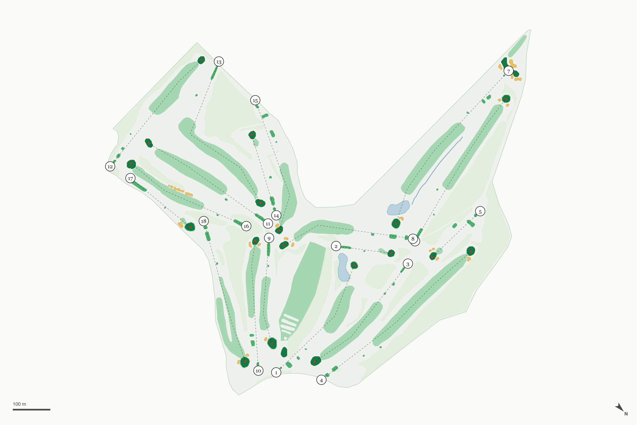 Map of Vandal Golf Course at the University of Idaho