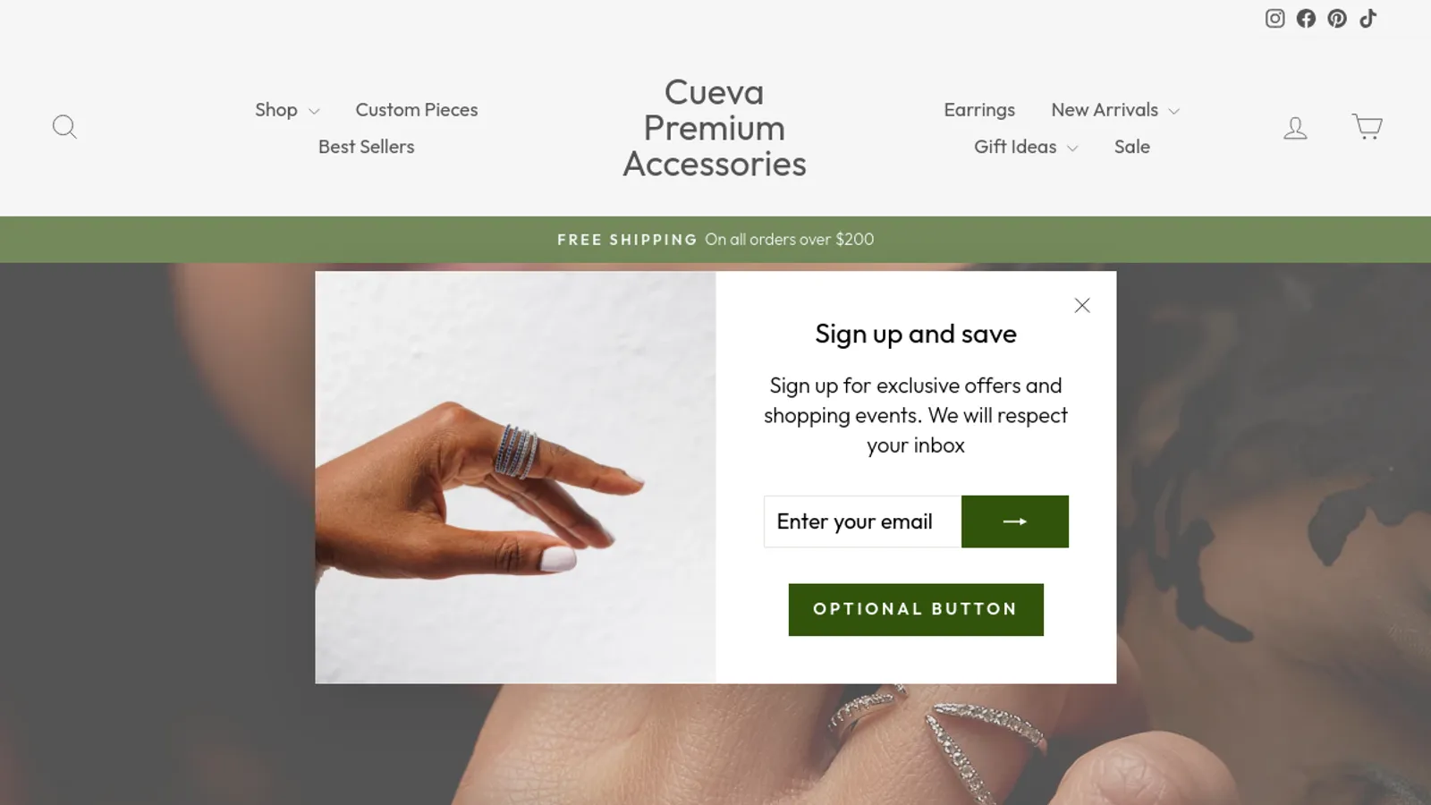 Screenshot of the Arye Marketing Solution homepage