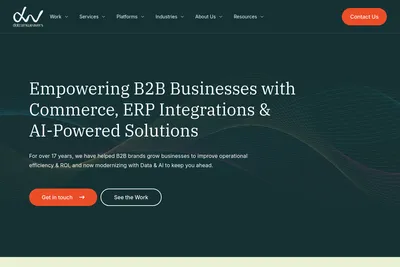 Screenshot of the DotcomWeavers homepage