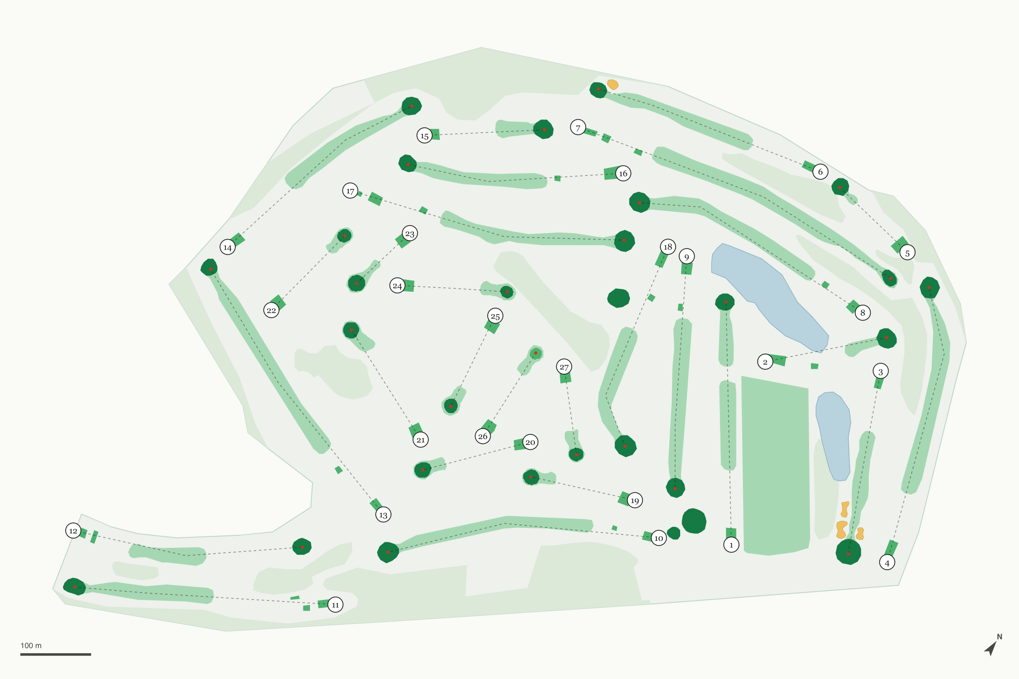 Map of Shawnee Hills Golf Course