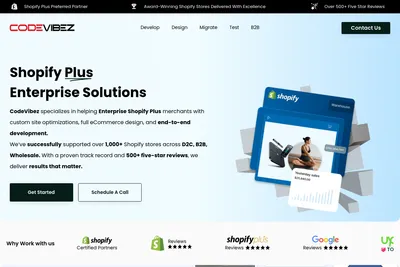 Screenshot of the CODE VIBEZ homepage